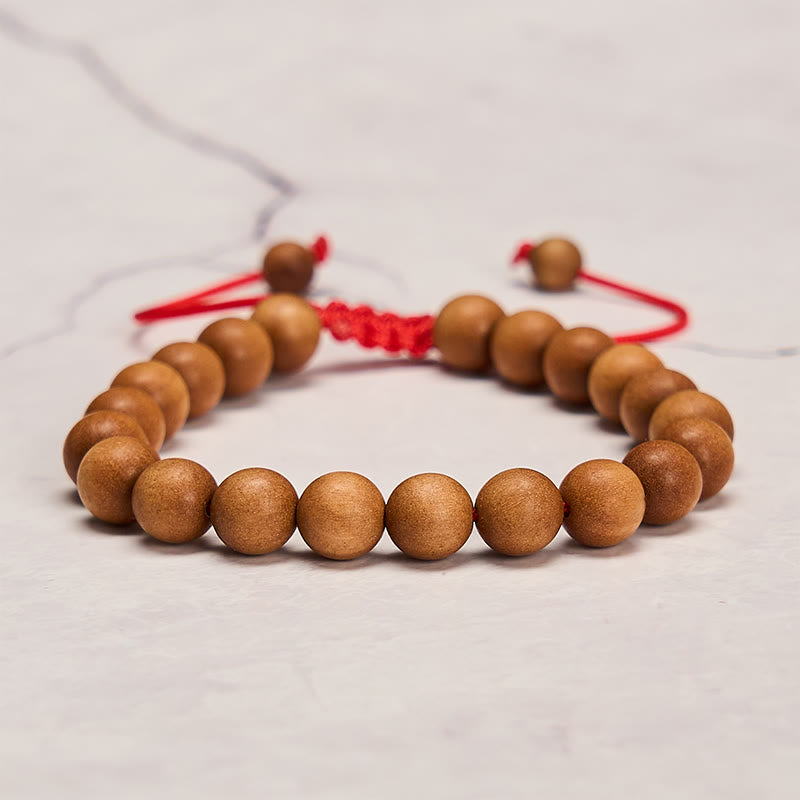 Buddha Stones Mala de poignet en bois de santal tibétain pour ancrer le corps - image 4