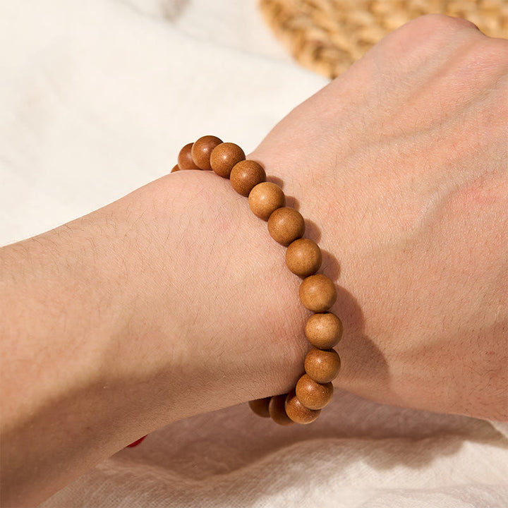Buddha Stones Mala de poignet en bois de santal tibétain pour ancrer le corps - image 9