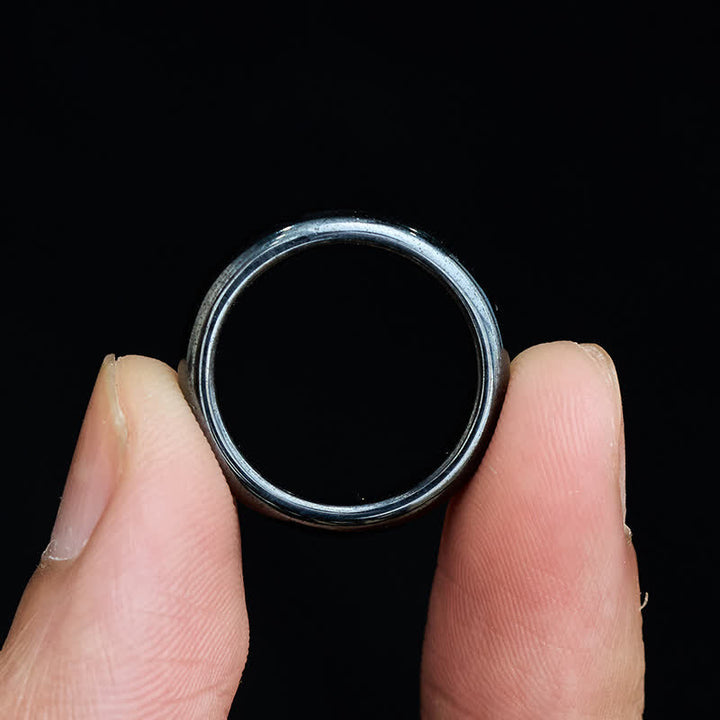 Buddha Stones Bague de soutien puissante en hématite naturelle - image 2