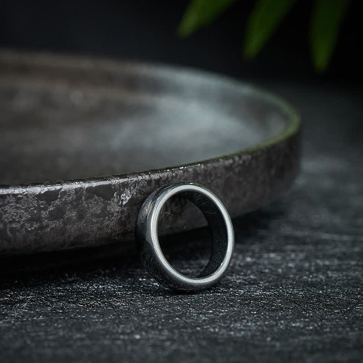 Buddha Stones Bague de soutien puissante en hématite naturelle - image 3