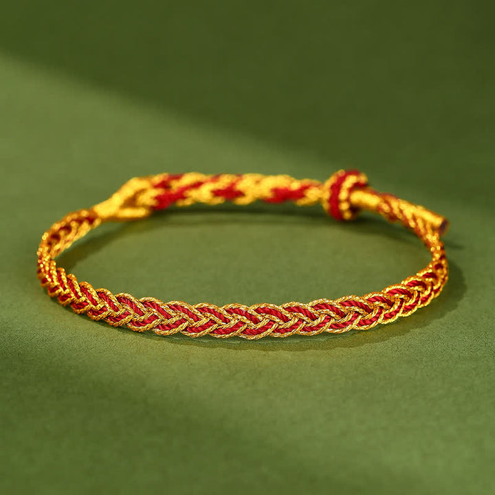 Buddha Stones Bracelet porte-bonheur tressé à la main avec un fil rouge coloré - Cordon rouge - image 3