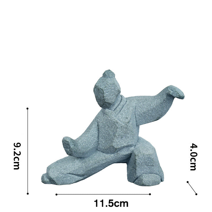 Buddha Stones Figurine en résine Yin Yang Balance Tai Chi, décor de vie consciente - Position basse 11,5 × 4 × 9,2 cm - image 9