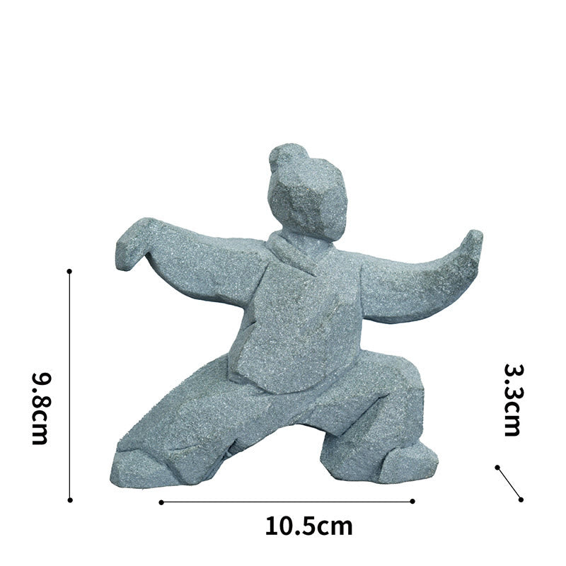 Buddha Stones Figurine en résine Yin Yang Balance Tai Chi, décor de vie consciente - Position latérale 10,5 × 3,3 × 9,8 cm - image 1