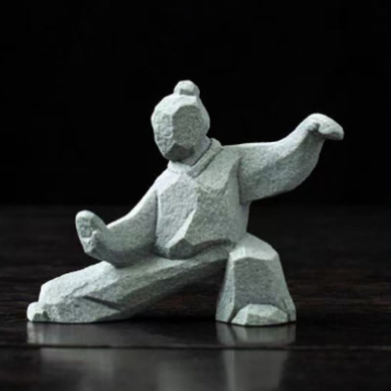 Buddha Stones Figurine en résine Yin Yang Balance Tai Chi, décor de vie consciente - image 12