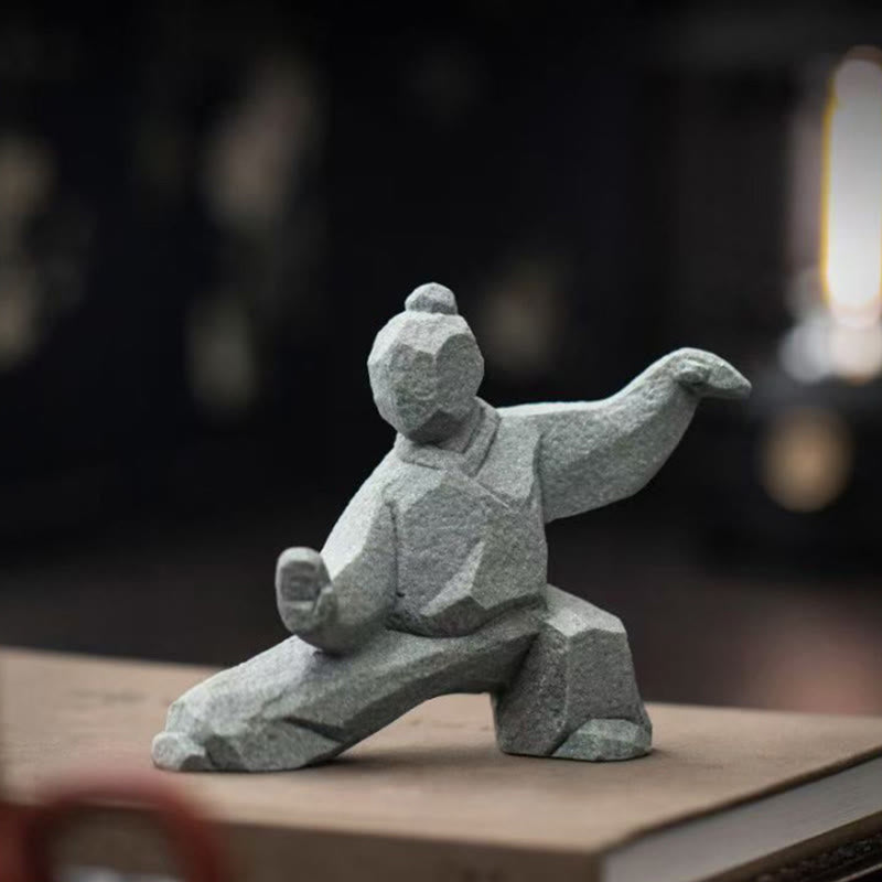 Buddha Stones Figurine en résine Yin Yang Balance Tai Chi, décor de vie consciente - image 13