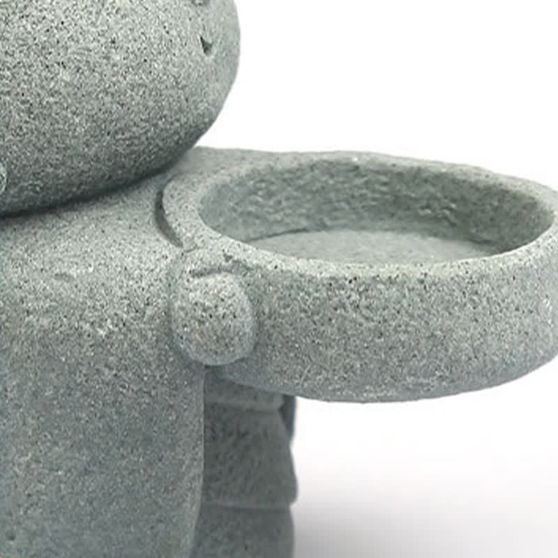 Buddha Stones Statuette de Bouddha Sérénité en résine, porte-bougie décoratif (bougie non incluse) - image 14