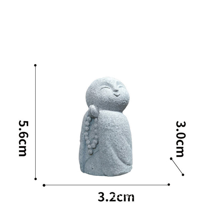 Buddha Stones Petite statue de prière en résine représentant le Bouddha Ksitigarbha, symbole de méditation et de compassion. - Chapelet long 5,6 x 3,2 x 3,0 cm - image 15