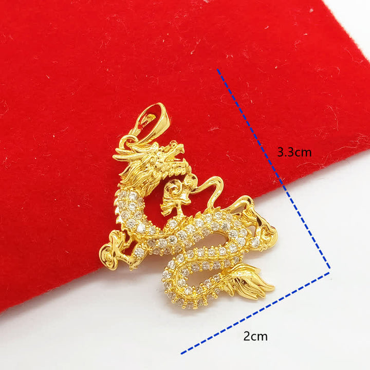 Collier pendentif protection dragon en or Buddha Stones - image 9