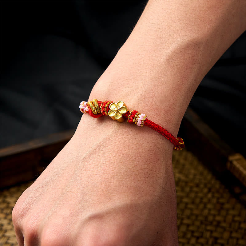 Buddha Stones Bracelet ajustable à nœud en corde tressée - image 5