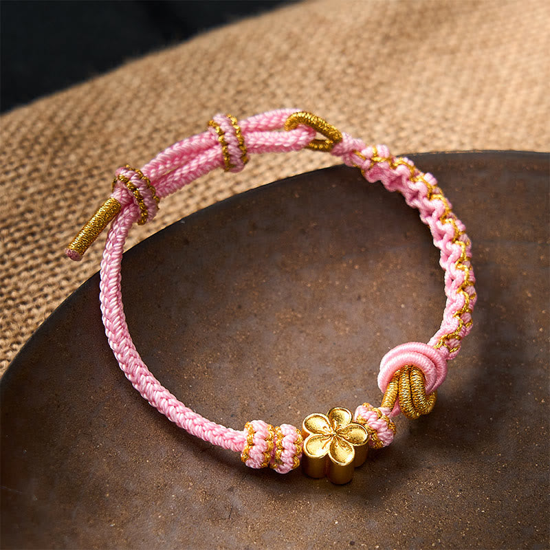 Buddha Stones Bracelet ajustable à nœud en corde tressée - image 22