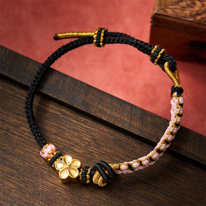 Buddha Stones Bracelet ajustable à nœud en corde tressée - image 7