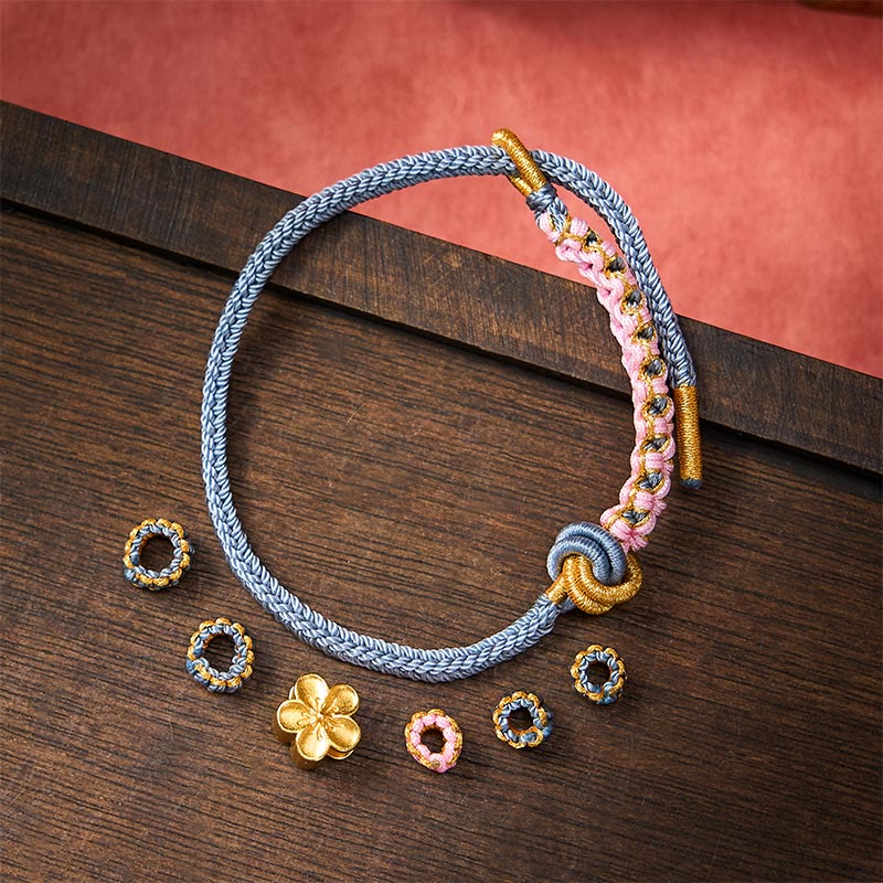 Buddha Stones Bracelet ajustable à nœud en corde tressée - image 36
