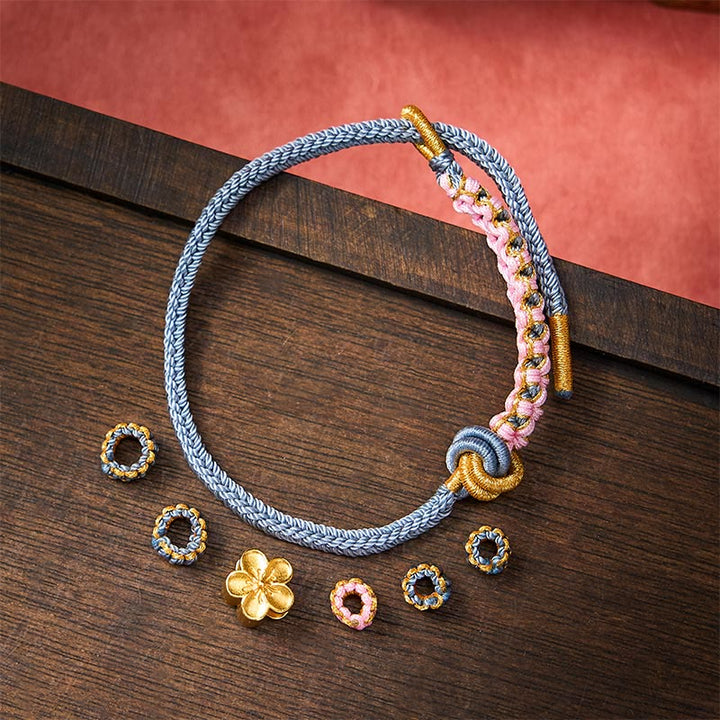 Buddha Stones Bracelet ajustable à nœud en corde tressée - image 36