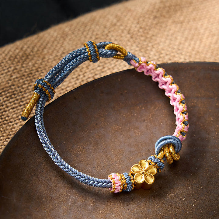 Buddha Stones Bracelet ajustable à nœud en corde tressée - image 34