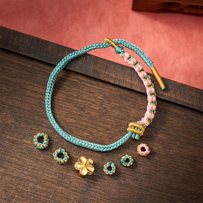 Buddha Stones Bracelet ajustable à nœud en corde tressée - image 16
