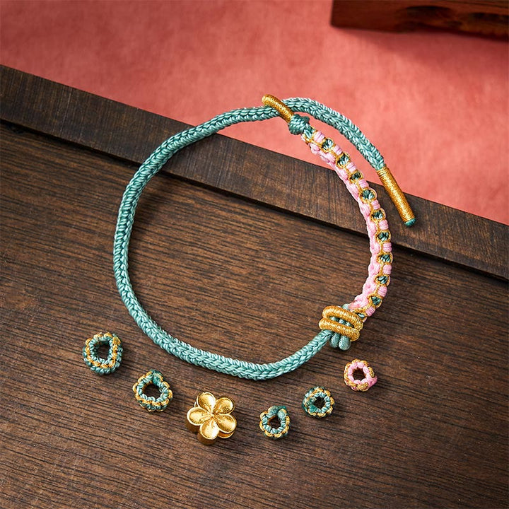 Buddha Stones Bracelet ajustable à nœud en corde tressée - image 16
