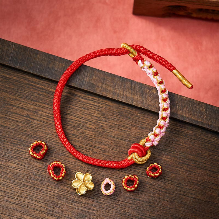 Buddha Stones Bracelet ajustable à nœud en corde tressée - image 4