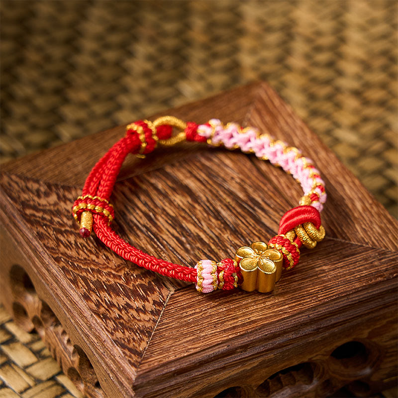 Buddha Stones Bracelet ajustable à nœud en corde tressée - image 3