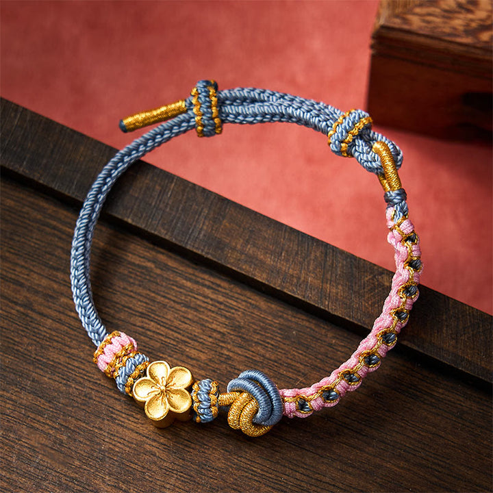 Buddha Stones Bracelet ajustable à nœud en corde tressée - image 33