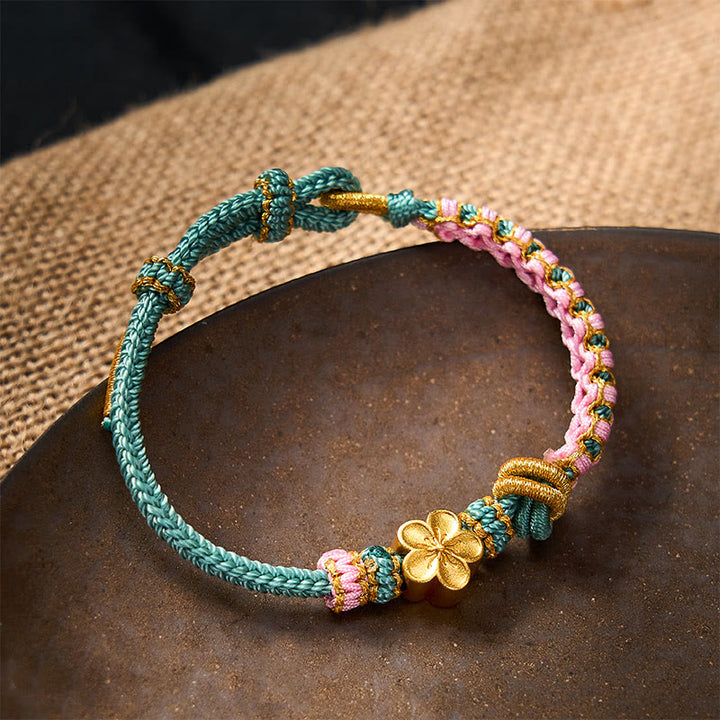 Buddha Stones Bracelet ajustable à nœud en corde tressée - image 14