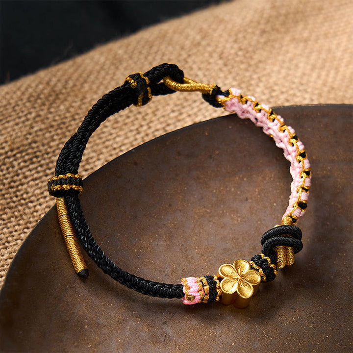 Buddha Stones Bracelet ajustable à nœud en corde tressée - image 8