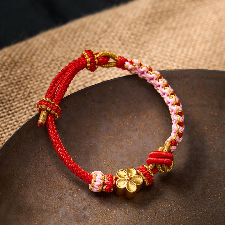 Buddha Stones Bracelet ajustable à nœud en corde tressée - image 2