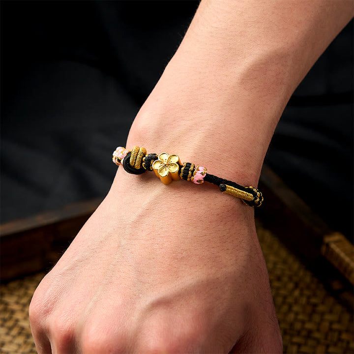 Buddha Stones Bracelet ajustable à nœud en corde tressée - image 11