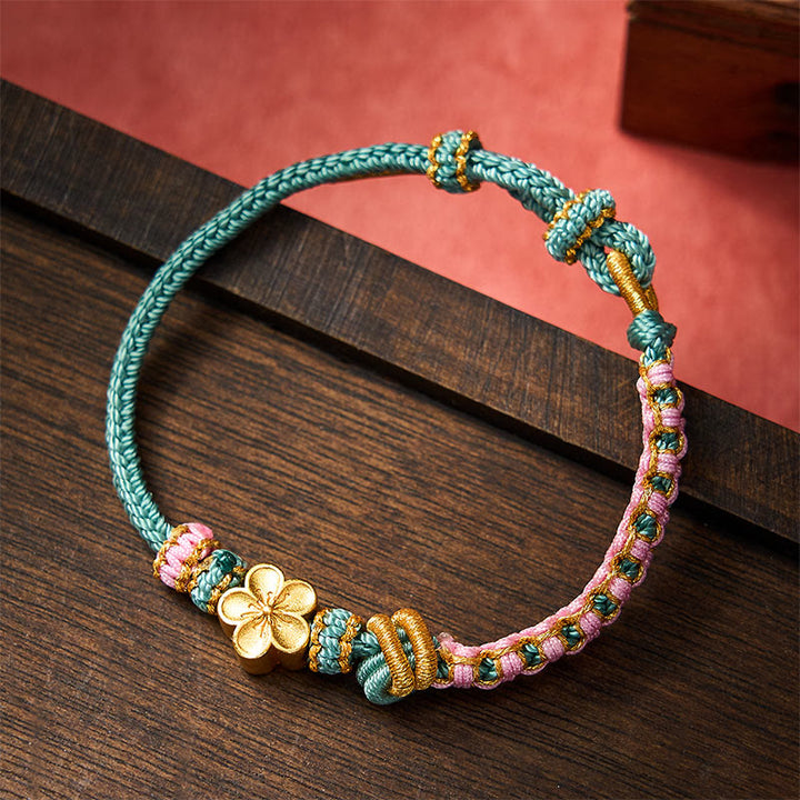 Buddha Stones Bracelet ajustable à nœud en corde tressée - image 13