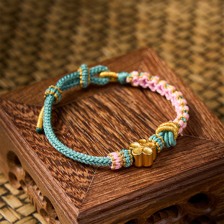 Buddha Stones Bracelet ajustable à nœud en corde tressée - image 15