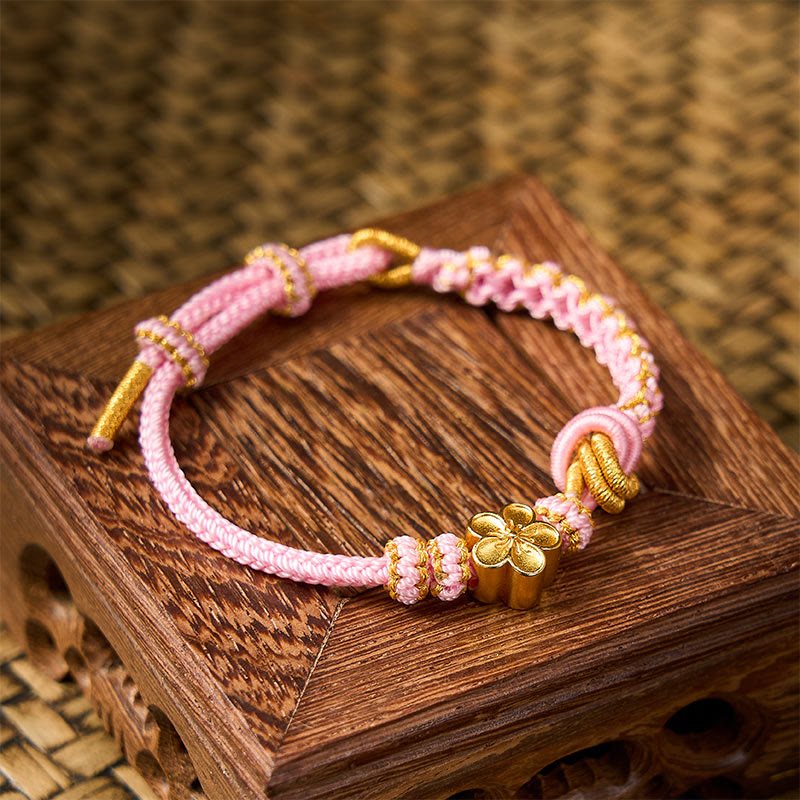 Buddha Stones Bracelet ajustable à nœud en corde tressée - image 23