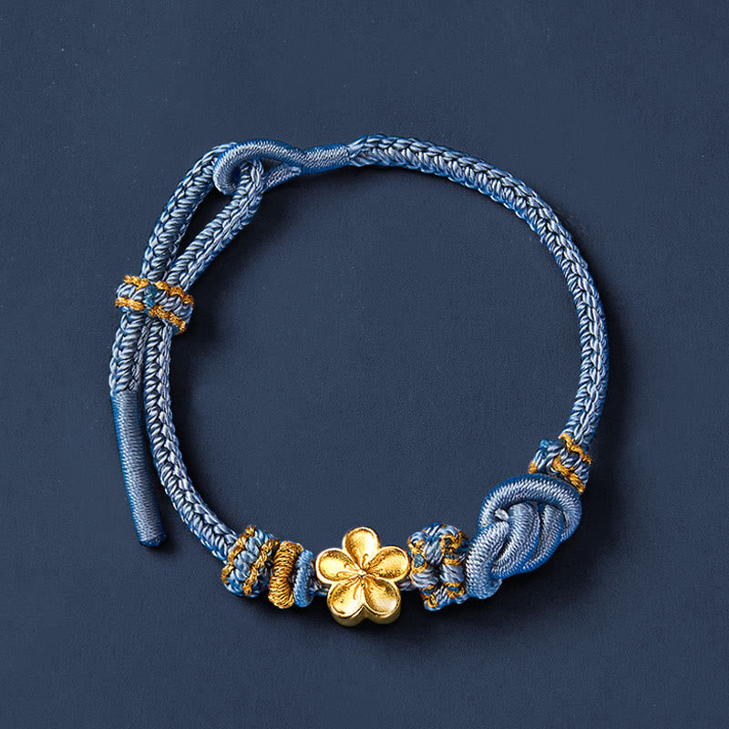Buddha Stones Bracelet ajustable à nœud en corde tressée et fleur - image 23