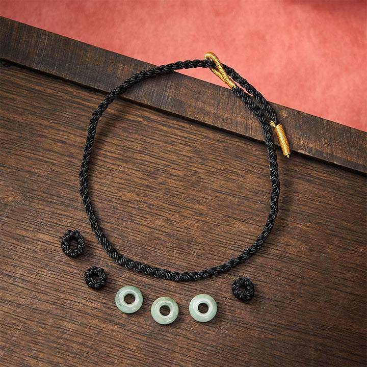 Buddha Stones Bracelet de protection ajustable fait main, tressé à la main avec un cordon rouge et des perles de jade de 3 mm. - image 21