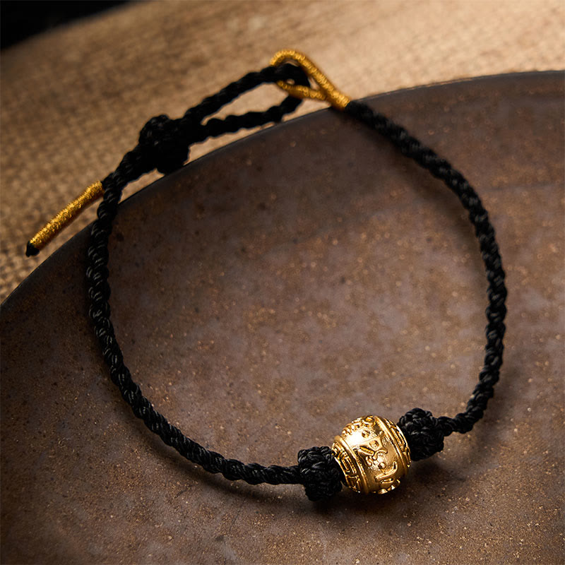 Buddha Stones Bracelet ajustable à faire soi-même en fil rouge tissé à la main, symbole de force Om Mani Padme Hum - image 17