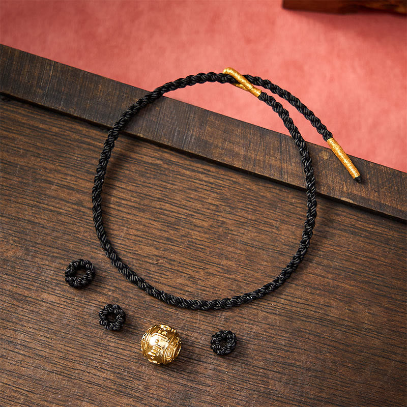 Buddha Stones Bracelet ajustable à faire soi-même en fil rouge tissé à la main, symbole de force Om Mani Padme Hum - image 19