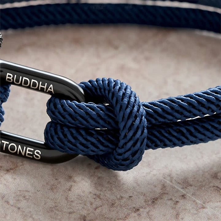 Buddha Stones Bracelet renforcé en acier titane avec anse en corde - image 3