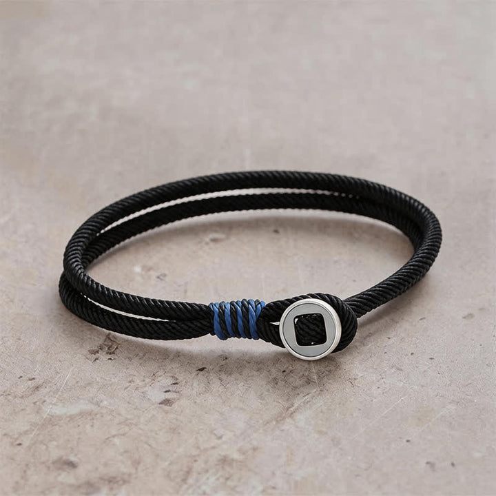 Buddha Stones Bracelet de protection à double tour en argent sterling 925 - Noir - Tour de poignet : 7,9–8,2 po (20–21 cm) - image 8