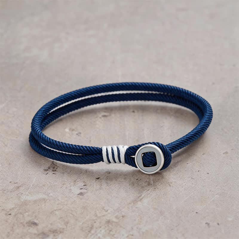 Buddha Stones Bracelet de protection à double tour en argent sterling 925 - Bleu marine - Tour de poignet : 7,9–8,2 po (20–21 cm) - image 13