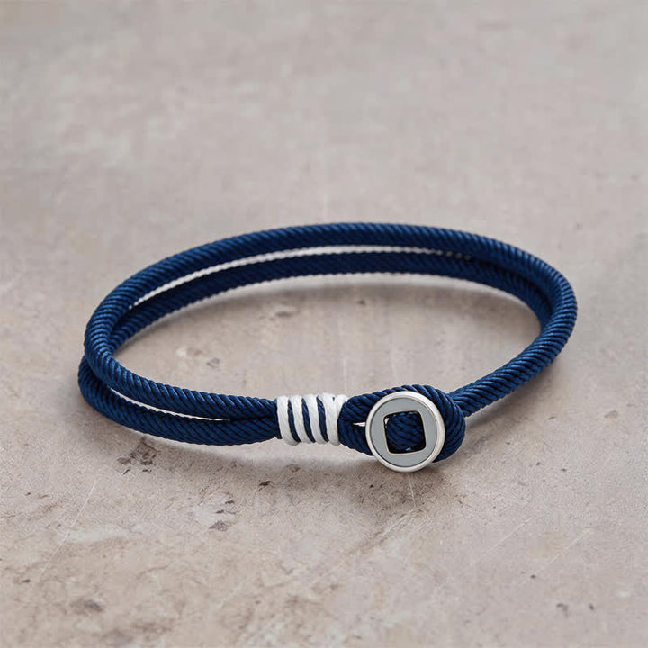 Buddha Stones Bracelet de protection à double tour en argent sterling 925 - Bleu marine - Tour de poignet : 7,9–8,2 po (20–21 cm) - image 13