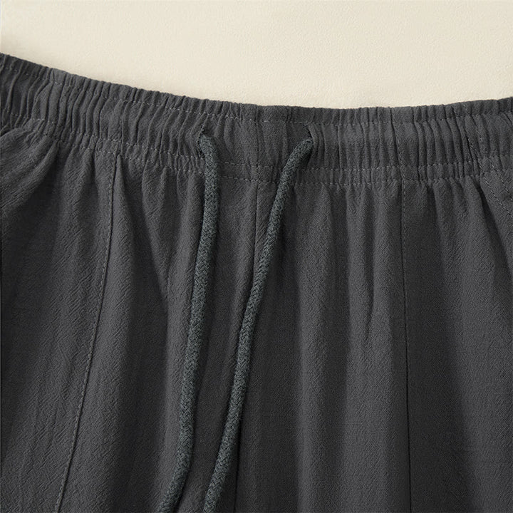Buddha Stones Pantalon Capri d'été décontracté à cordon de serrage, coupe droite, avec poches, pour homme - image 17
