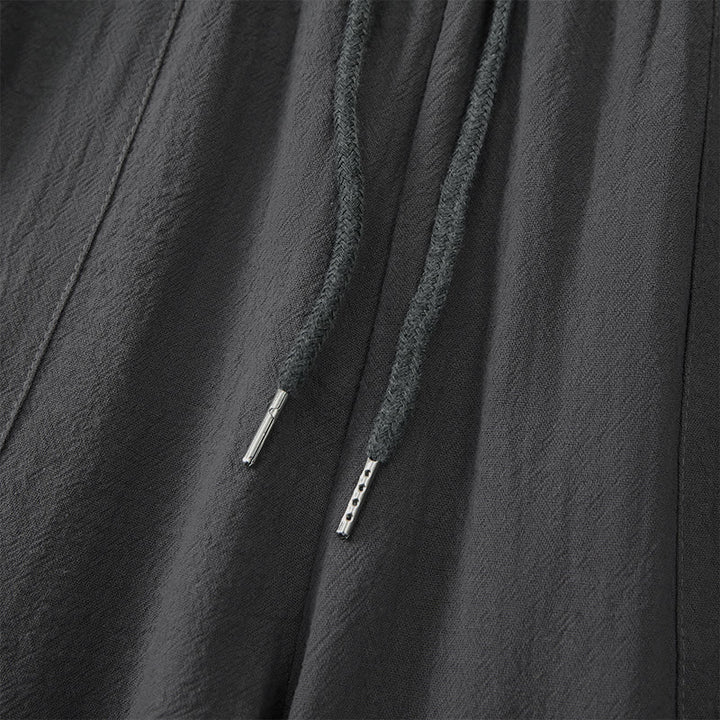 Buddha Stones Pantalon Capri d'été décontracté à cordon de serrage, coupe droite, avec poches, pour homme - image 18