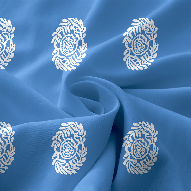 Buddha Stones Robe midi d'été décontractée pour femme, à rayures géométriques et médaillons, sans manches et avec poches - image 3