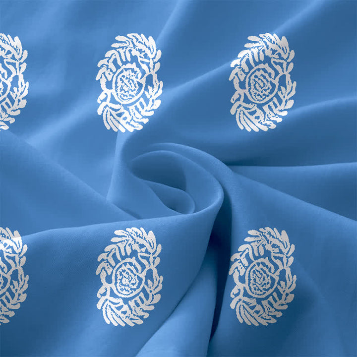 Buddha Stones Robe midi d'été décontractée pour femme, à rayures géométriques et médaillons, sans manches et avec poches - image 3