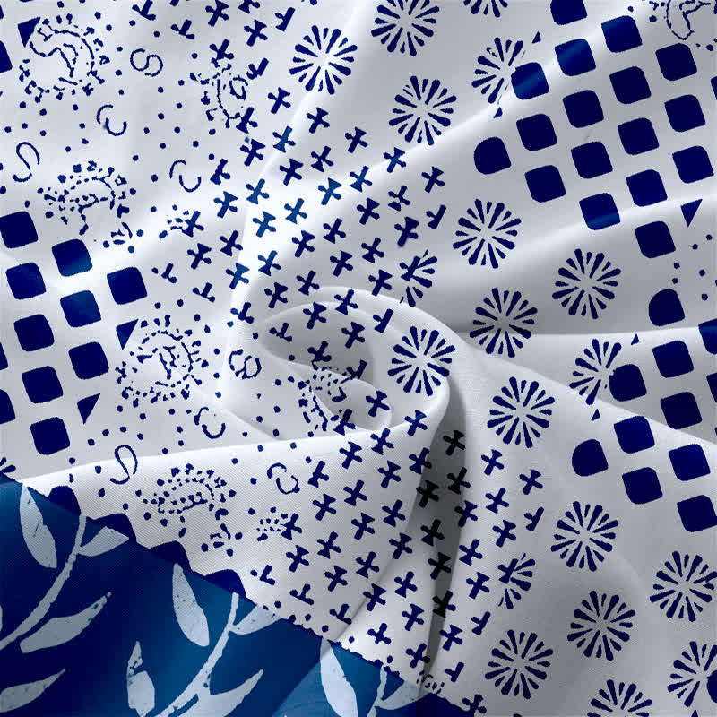 Buddha Stones Robe midi d'été décontractée pour femme, sans manches, à motif géométrique de vigne, avec poches - image 3
