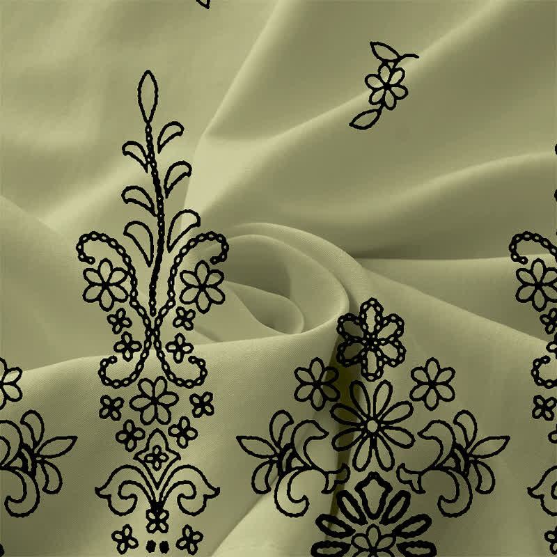 Buddha Stones Robe midi d'été décontractée à motif floral bohème et sans manches avec poches pour femme - image 3