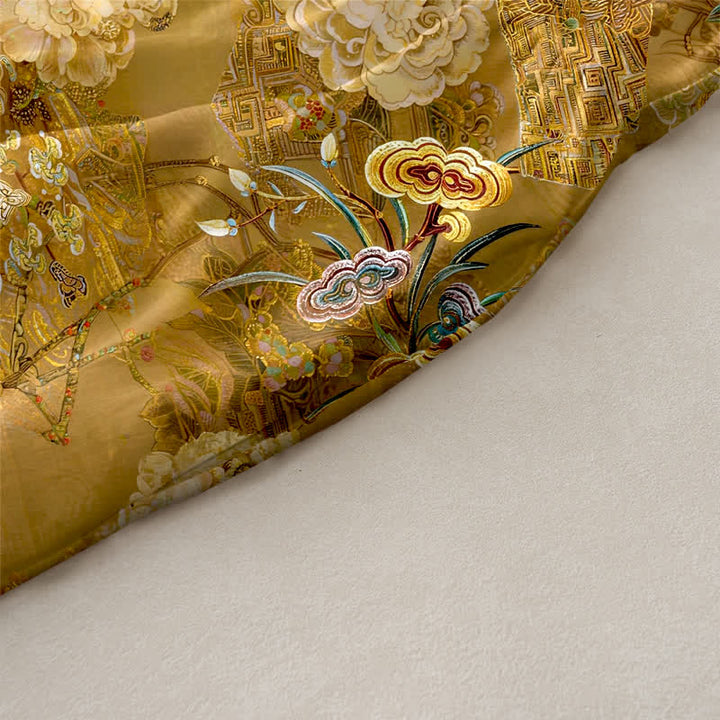 Buddha Stones Robe midi d'été décontractée pour femme, à motif floral cachemire vintage et sans manches, avec poches - image 2