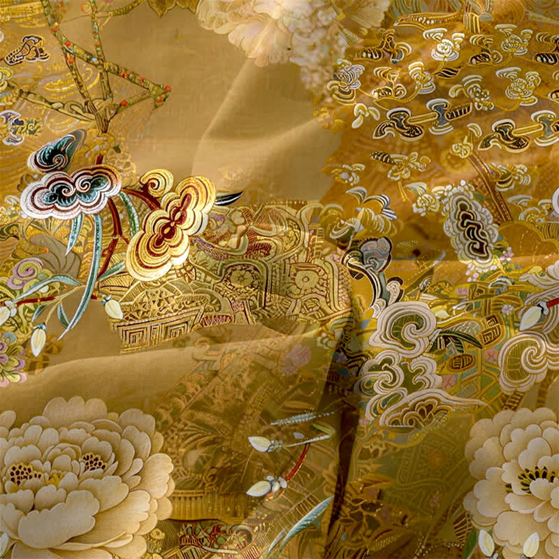Buddha Stones Robe midi d'été décontractée pour femme, à motif floral cachemire vintage et sans manches, avec poches - image 3
