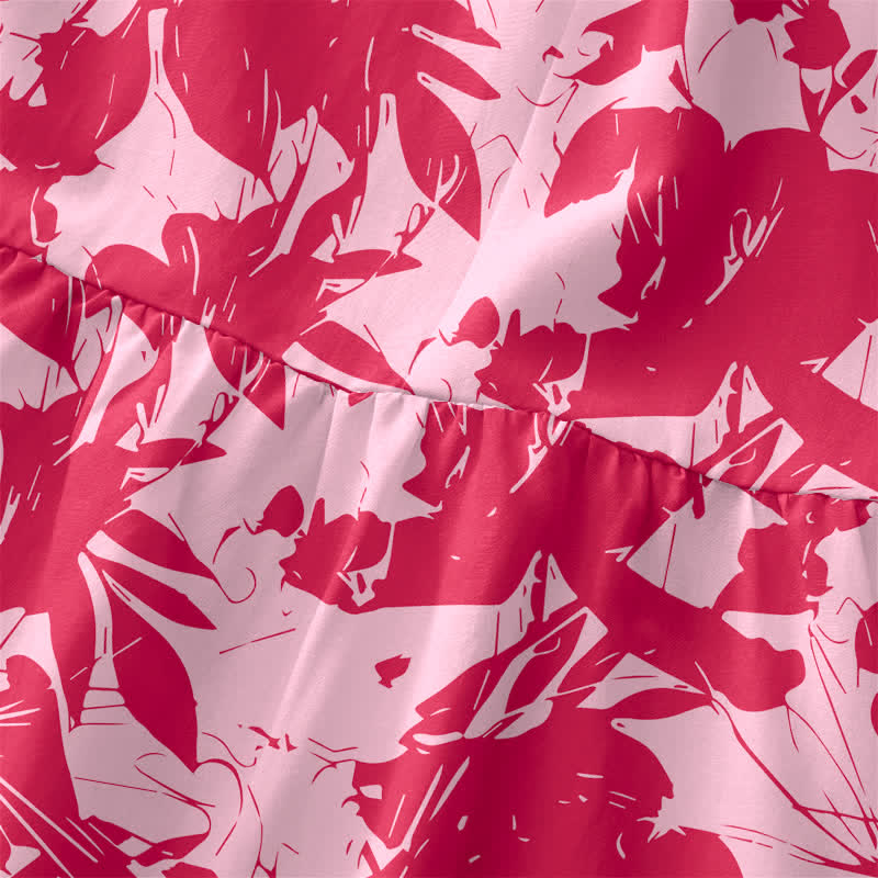 Buddha Stones Robe midi d'été décontractée à motif floral pour femme, sans manches et avec poches - image 1