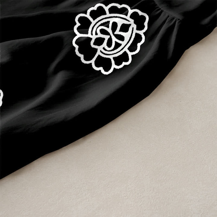 Buddha Stones Robe midi d'été décontractée et vintage à motif floral vintage avec médaillons et feuilles, sans manches et avec poches. - image 2
