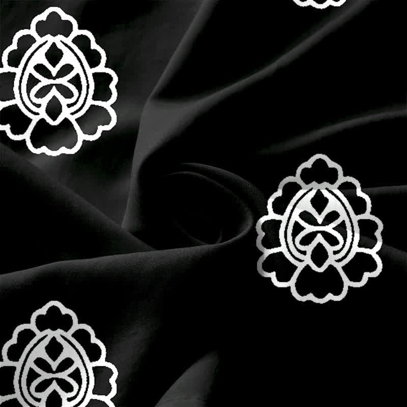 Buddha Stones Robe midi d'été décontractée et vintage à motif floral vintage avec médaillons et feuilles, sans manches et avec poches. - image 3