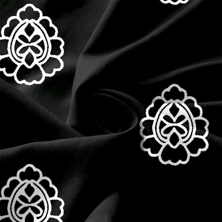 Buddha Stones Robe midi d'été décontractée et vintage à motif floral vintage avec médaillons et feuilles, sans manches et avec poches. - image 3